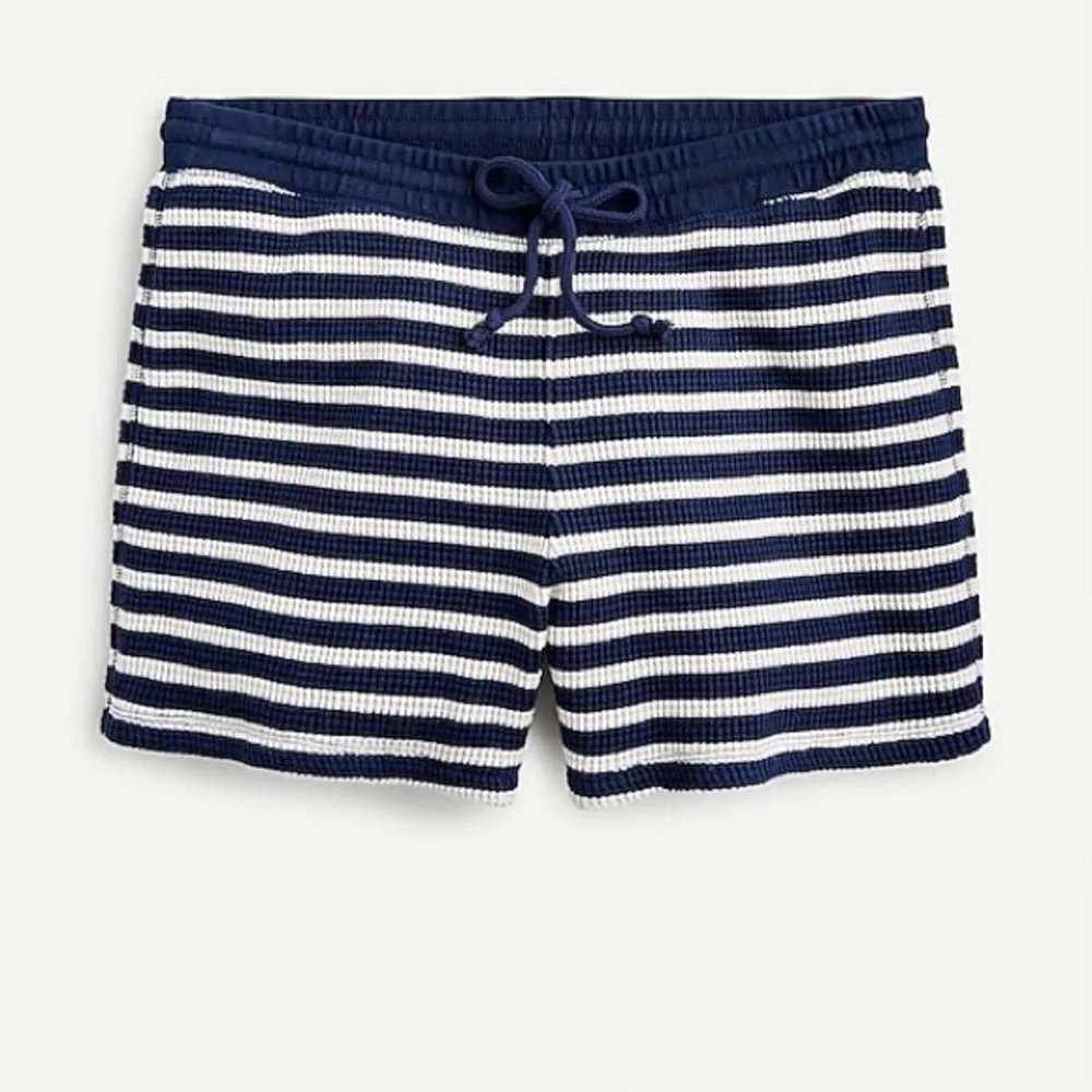 J.Crew Waffle drawstring short in stripe AY073
